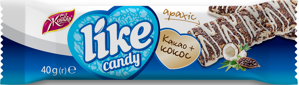 "Like" candies with cocoa and coconut